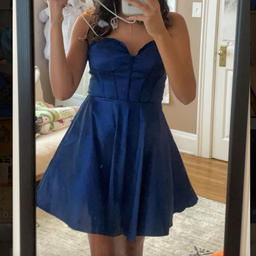 Dark Blue Short Formal Dress